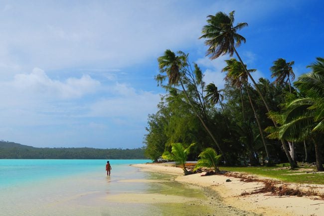 O'otu Beach. Aitutaki Village Cook Islands