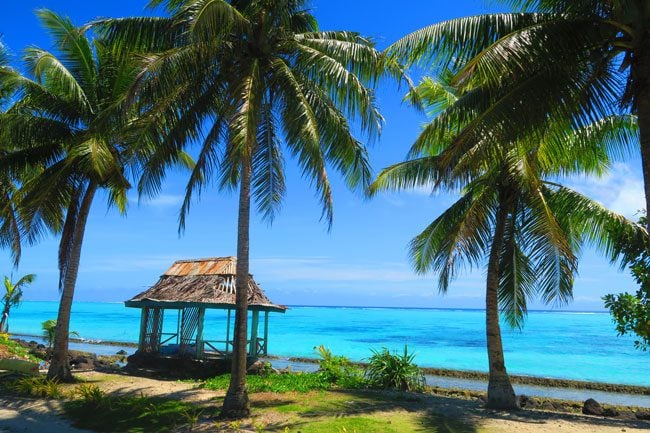 Savaii North coast beach Samoa