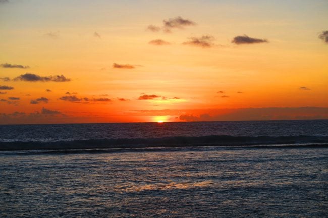 Sunset in Ofu Island American Samoa