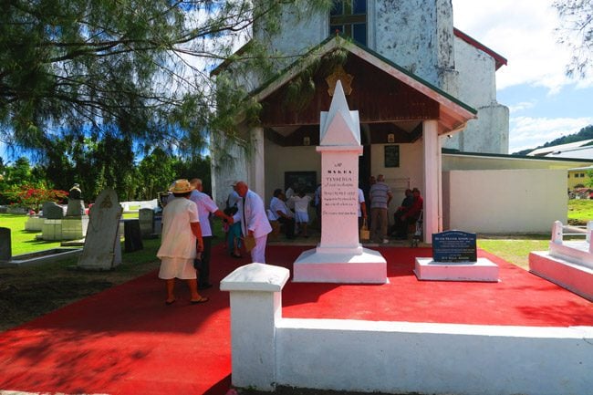 Church in Rarotonga Cook Islands Avarua Catholic Church greeting