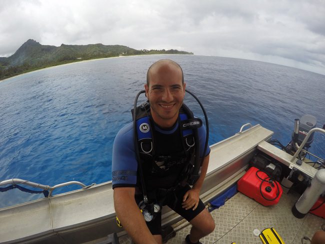 Diving Rarotonga Cook Islands Selfie
