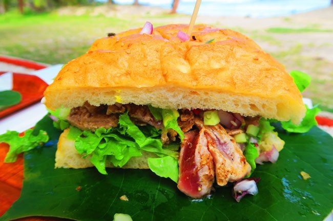 Food in Rarotonga Cook Islands Mooring Cafe