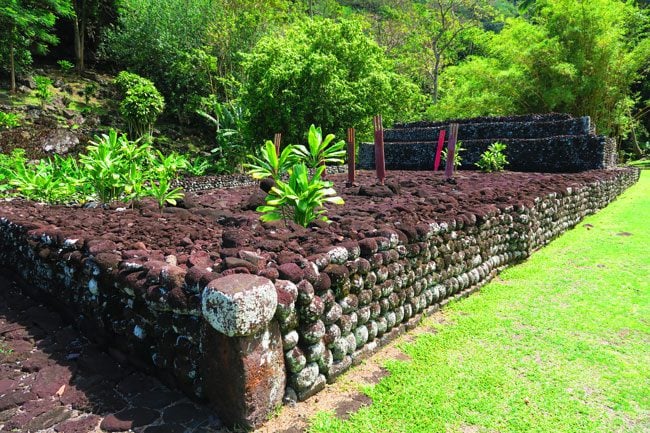 Marae in Tahiti French Polynesia