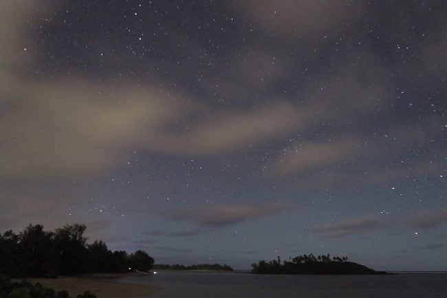 Muri Beach Cottages Rarotonga Cook Islands night stars 1