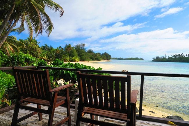 Muri Beach Cottages Rarotonga Cook Islands view from balcony