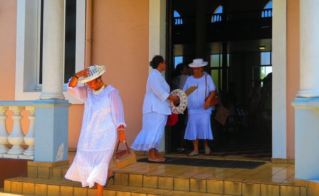 Paofai church service Papeete Tahiti French Polynesia