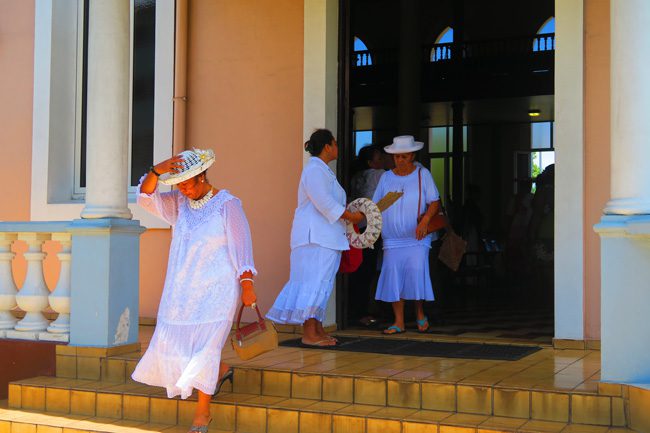 Paofai church service Papeete Tahiti French Polynesia