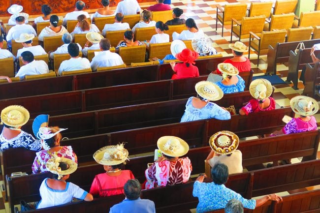 Paofai temple church service Papeete Tahiti French Polynesia