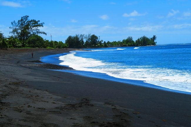 Papara black sand beach Tahiti French Polynesia