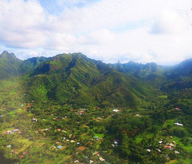 Rarotonga aerial view Cook Islands