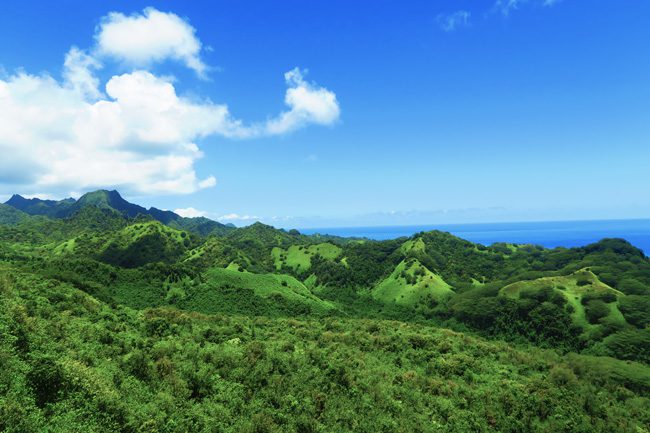 Rarotonga mountains from Mount Raemaru Cook Islands