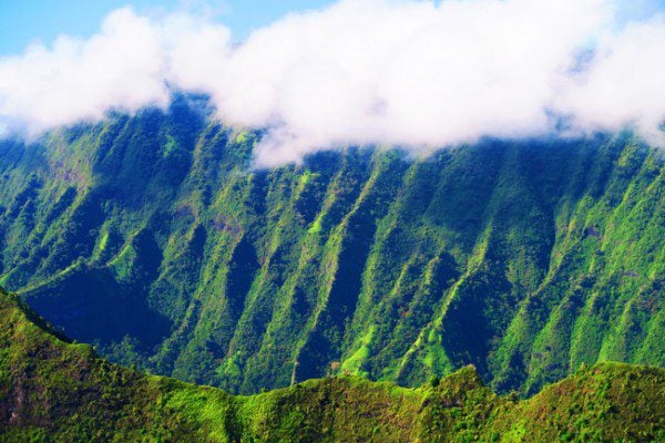 Tahiti mountains from Mount Aorai hike French Polynesia