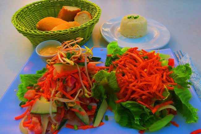 Tahitian salad Tahiti French Polynesia