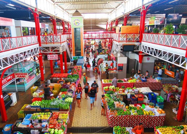 View of Papeete Market Tahiti French Polynesia