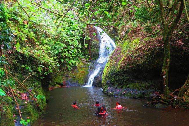 Wigmores waterfall cross island track Rarotonga Cook Islands