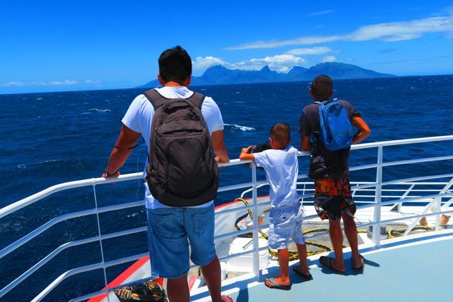 Ferry from Tahiti to Moorea French Polynesia