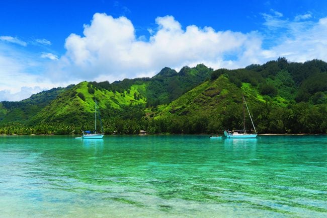 View of Moorea French Polynesia