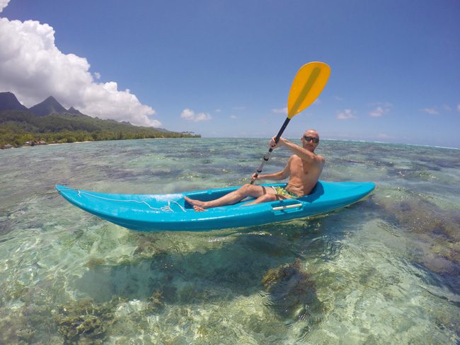 Yann kayaking