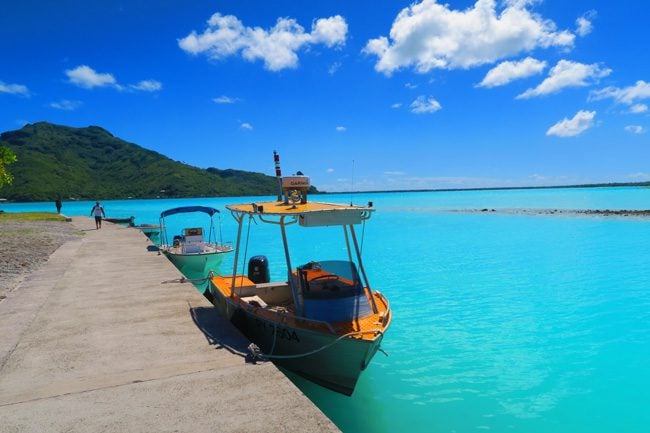 Airport in Maupiti French Polynesia boat pickup