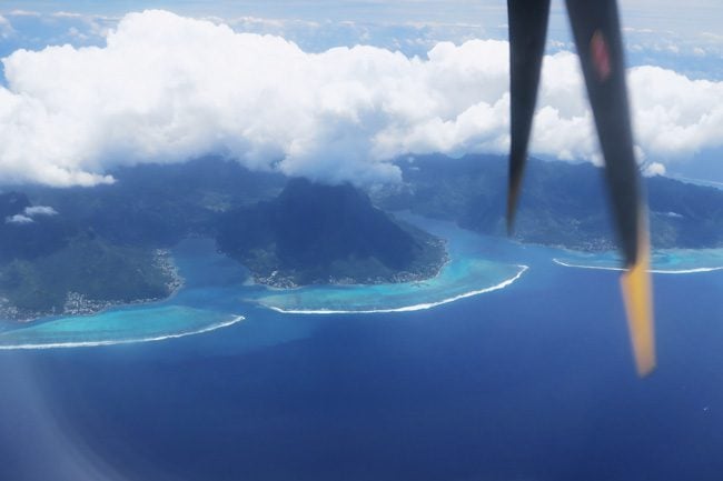 Moorea from the air French Polynesia