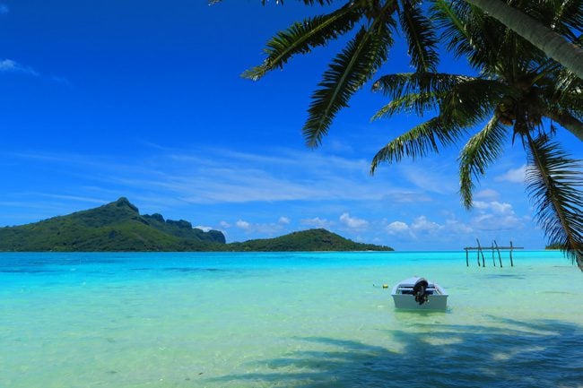 Motu Auira view of Maupiti French Polynesia