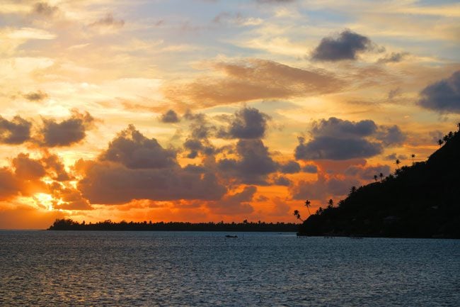 Sunset in Maupiti French Polynesia