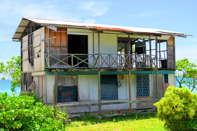 Abandoned building Fakarava Atoll French Polynesia