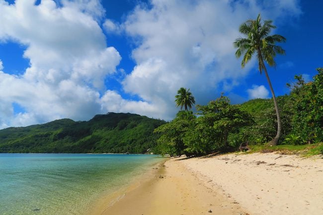 Avea Bay tropical beach Huahine Island French Polynesia