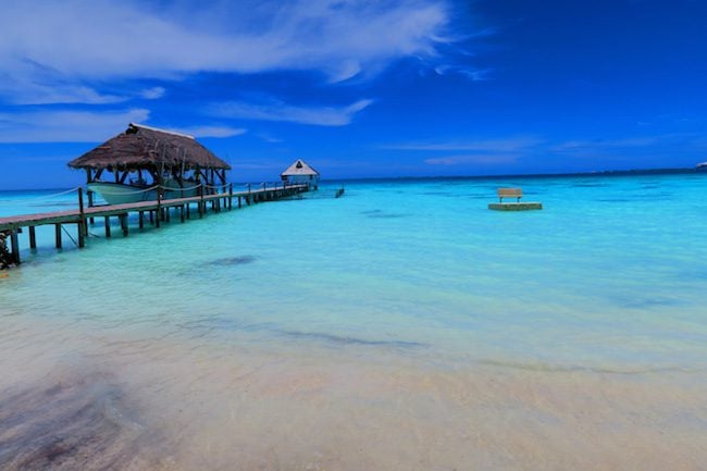 Jetty in Fakarava Atoll French Polynesia