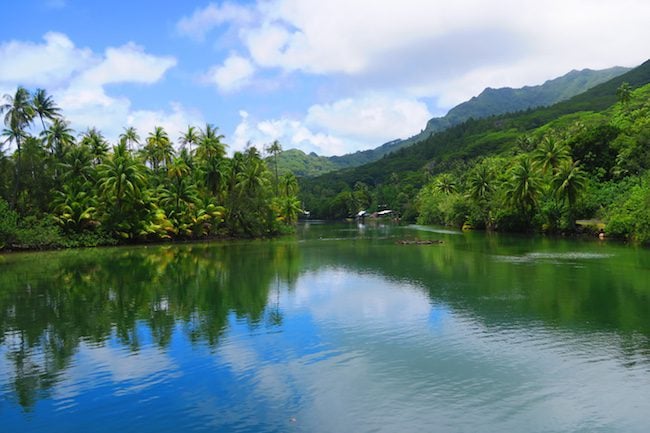 Lake Fauna Nui Huahine Island French Polynesia