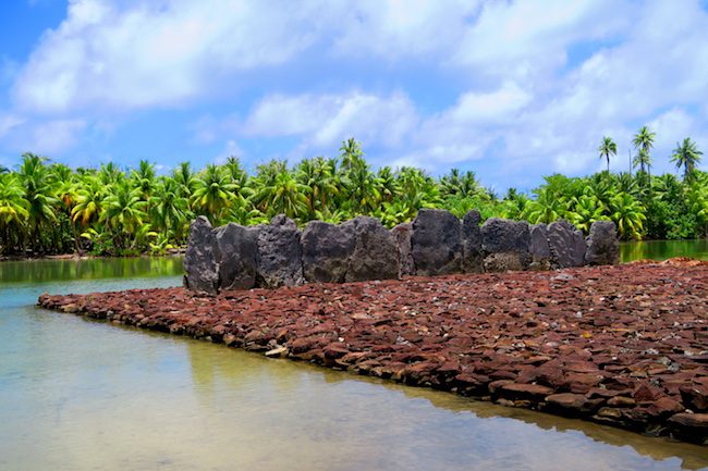 Marae Manunu Huahine Island French Polynesia