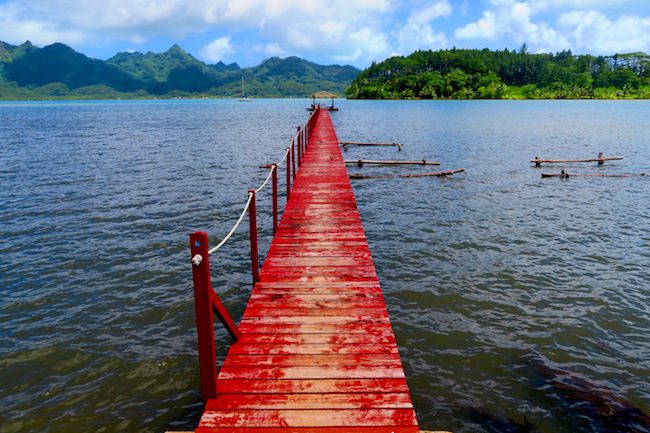 Pontoon Huahine Island French Polynesia