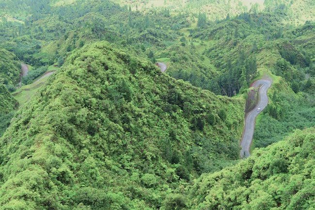 Toovii Plateau road from airport Nuku Hiva Marquesas Islands French Polynesia