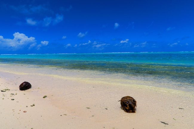 tropical beach Fare Huahine Island French Polynesia