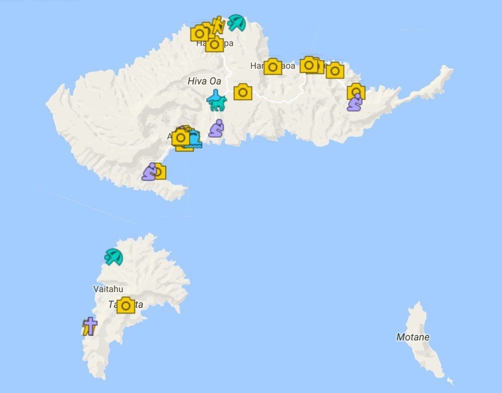 5 Days In Hiva Oa Itinerary Map