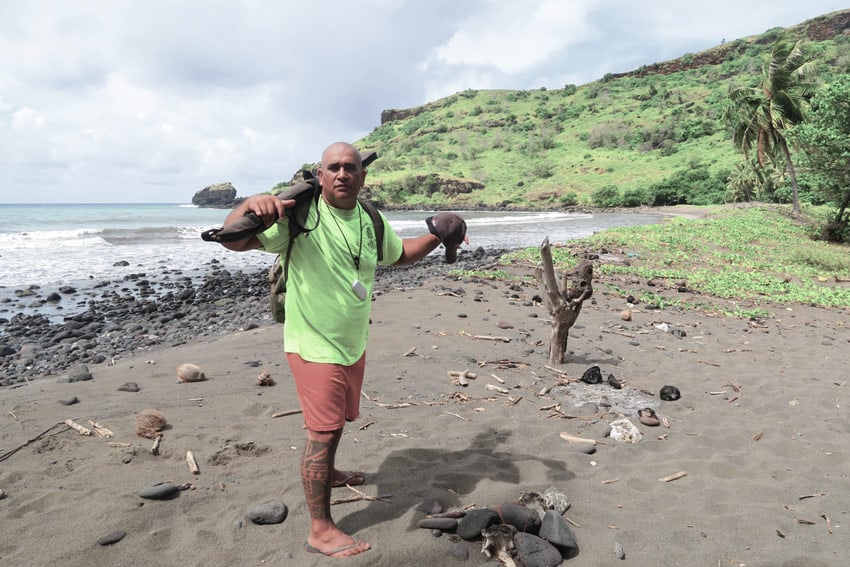 Alvane on the beach Nuku Hiva Marquesas Islands French Polynesia