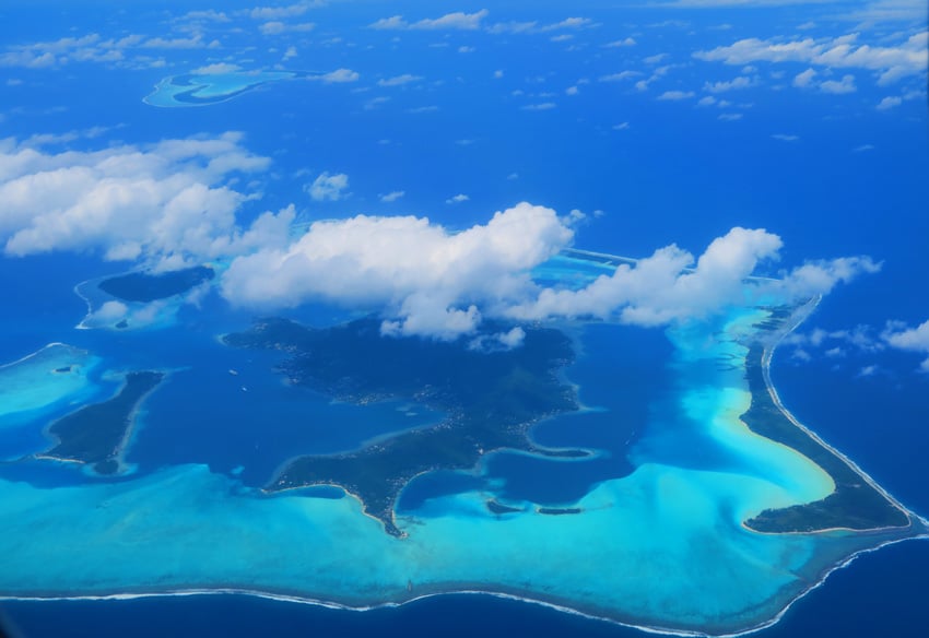 Bora Bora French Polynesia from the air