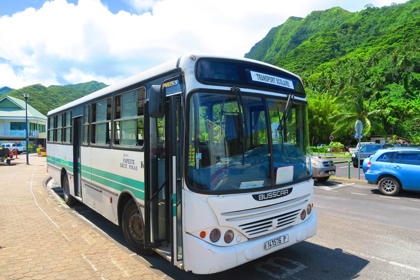 Bus in Moorea - French Polynesia