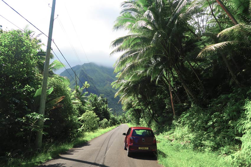 Driving in Raiatea French Polynesia