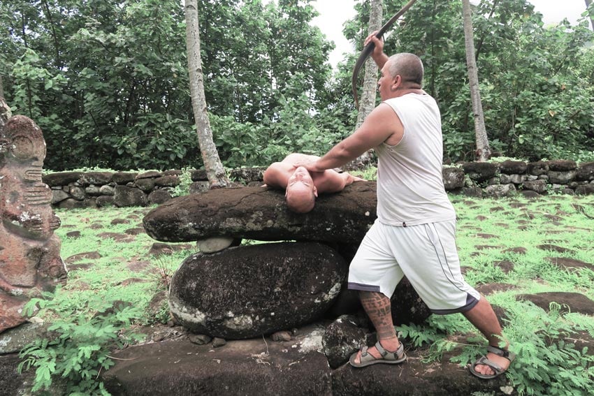 Human sacrifice ceremony by Alvane from Pension Kokuu Nuku Hiva French Polynesia