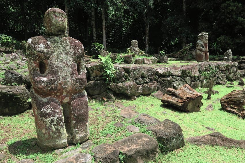 Lipona archeological site Hiva Oa Marquesas Islands French Polynesia six fingered tiki