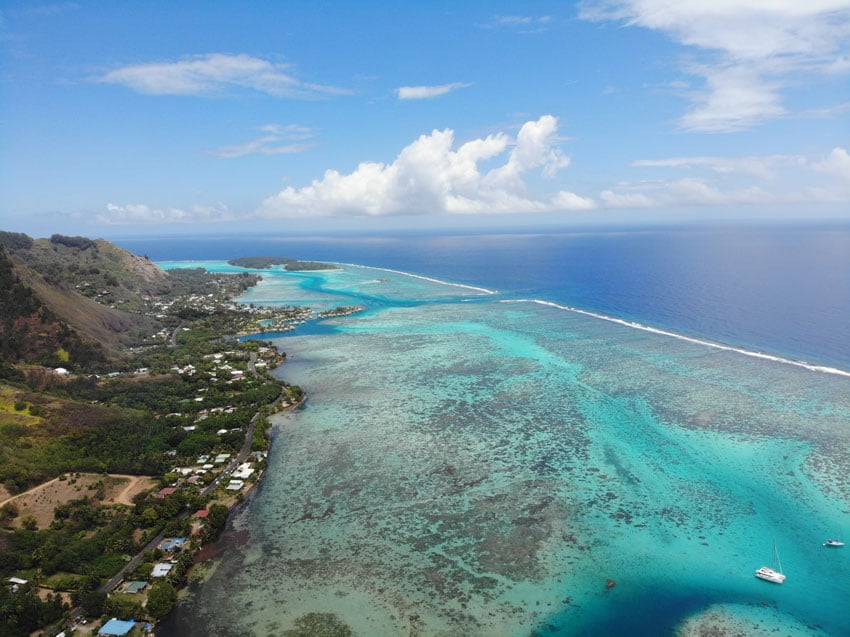 Magic Mountain Moorea French Polynesia - lagoon view