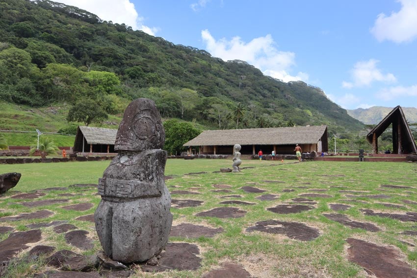 Marquesan Arts Festival complex Nuku Hiva French Polynesia