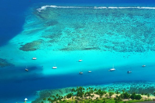 Marteo Beach and Clear Lagoon from Mount Rotui Hike - Moorea