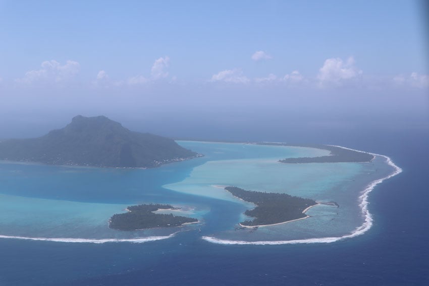 Maupiti aerial view French Polynesia