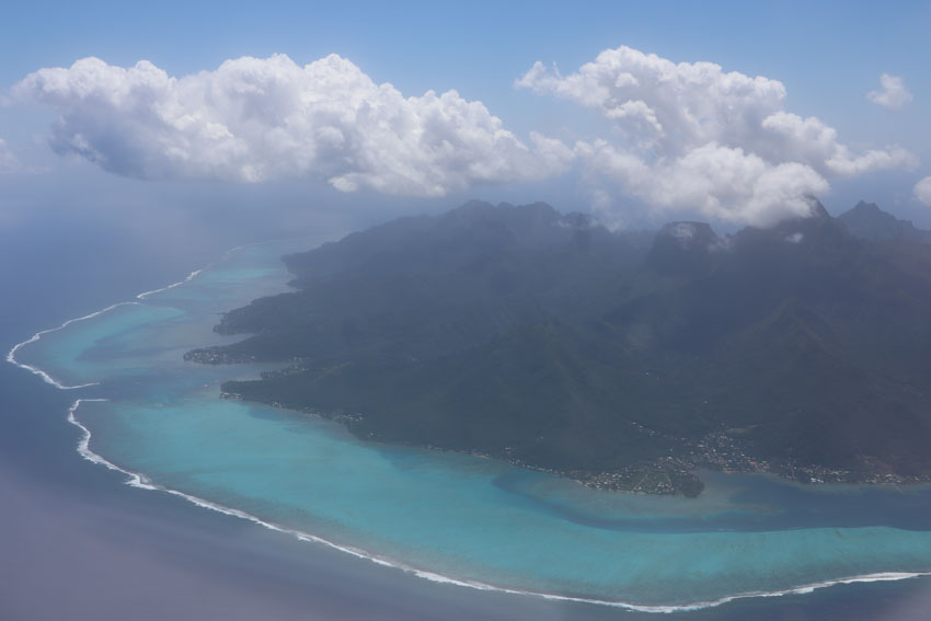 Moorea from the air French Polynesia