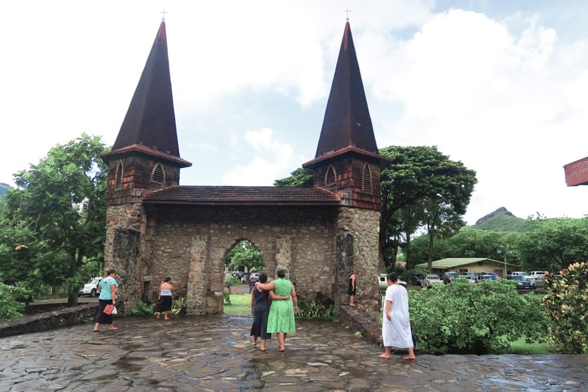 Notre Dame cathedral in Nuku Hiva French Polynesia