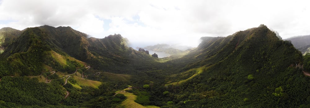 Nuku Hiva French Polynesia panoramic view