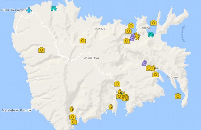 Nuku Hiva Travel Guide Map