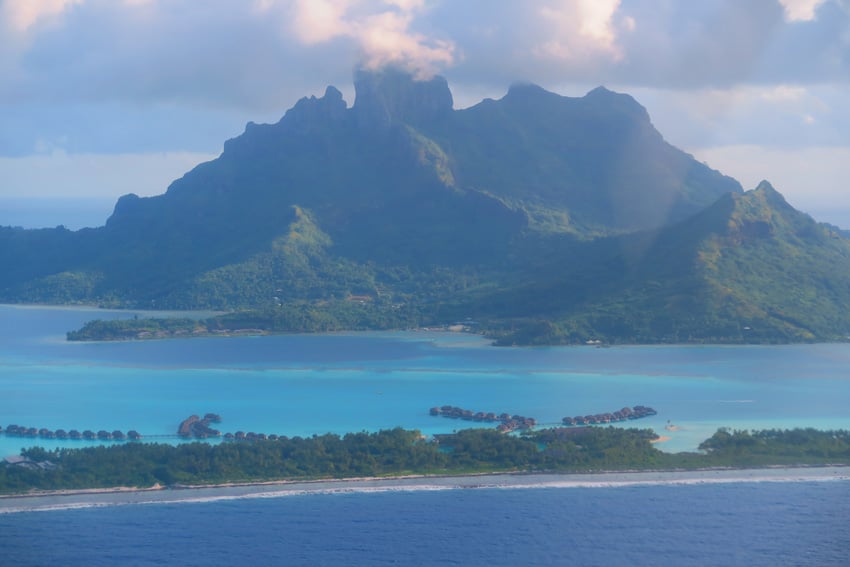 Overwater bungalows of Bora Bora French Polynesia